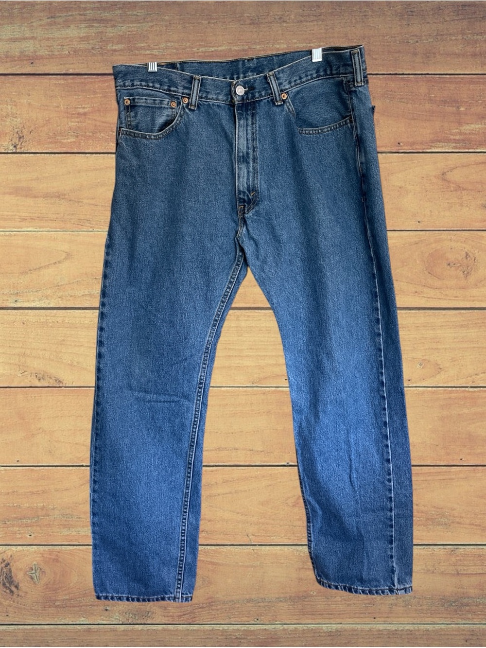 Levi's Men’s 505 Regular Fit Straight Jeans  Medium Stonewash 36/32